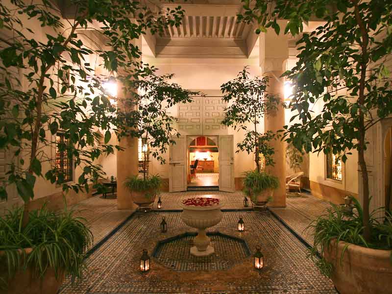 Courtyard at night