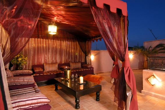 Terrace in the night