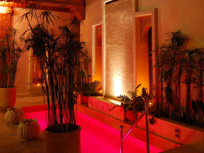 Courtyard at night